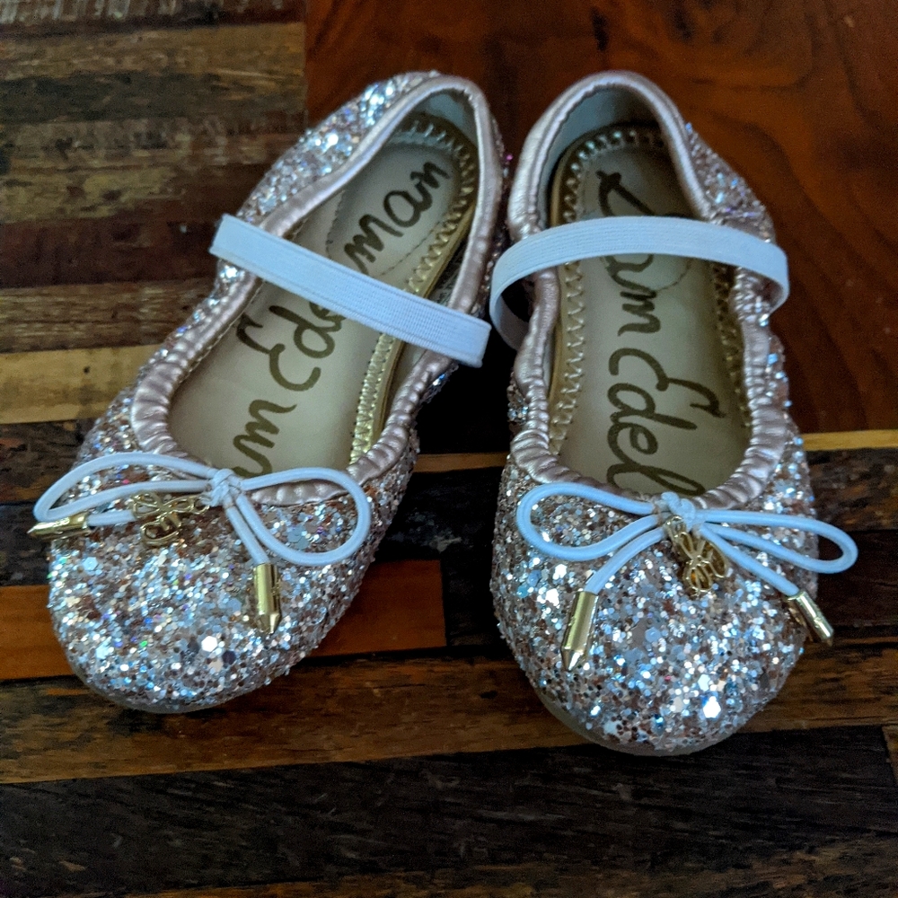 Glitter ballet flats